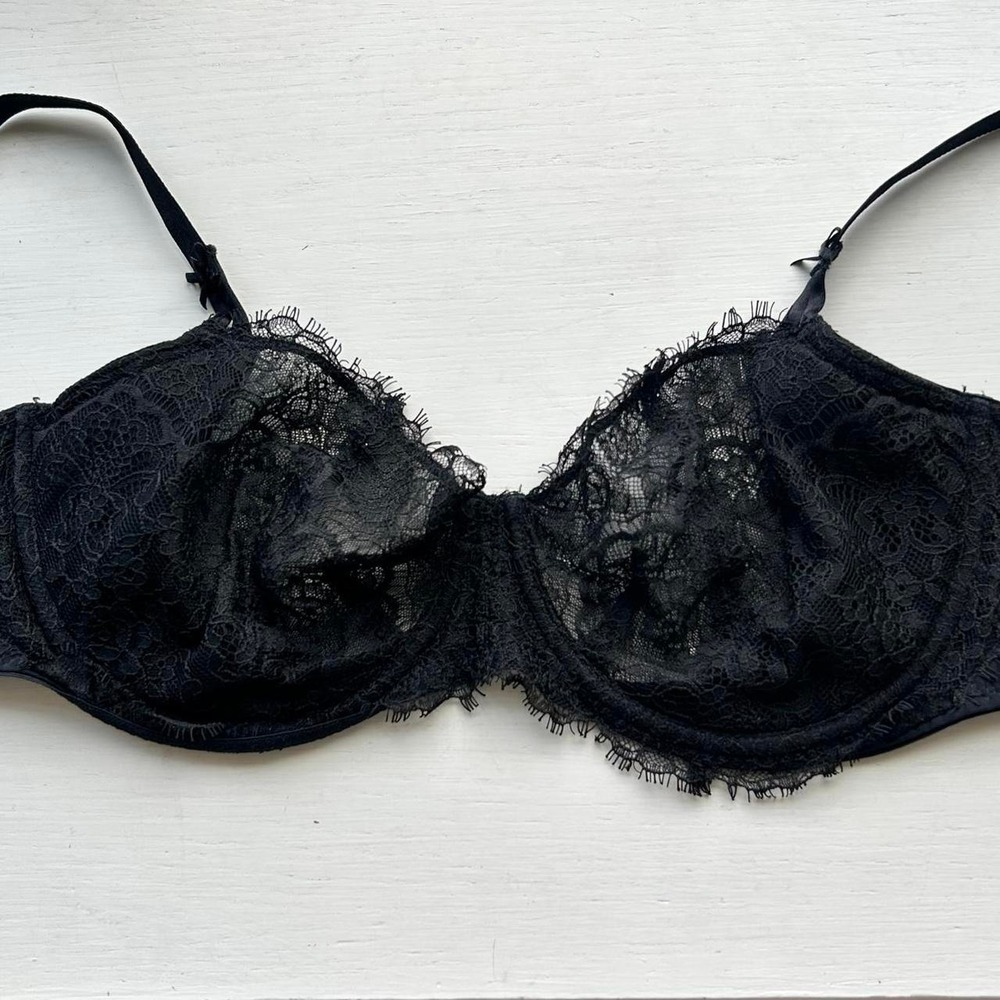 Dream angels Black lace push up bra with adjustable‎ straps Size 38D
